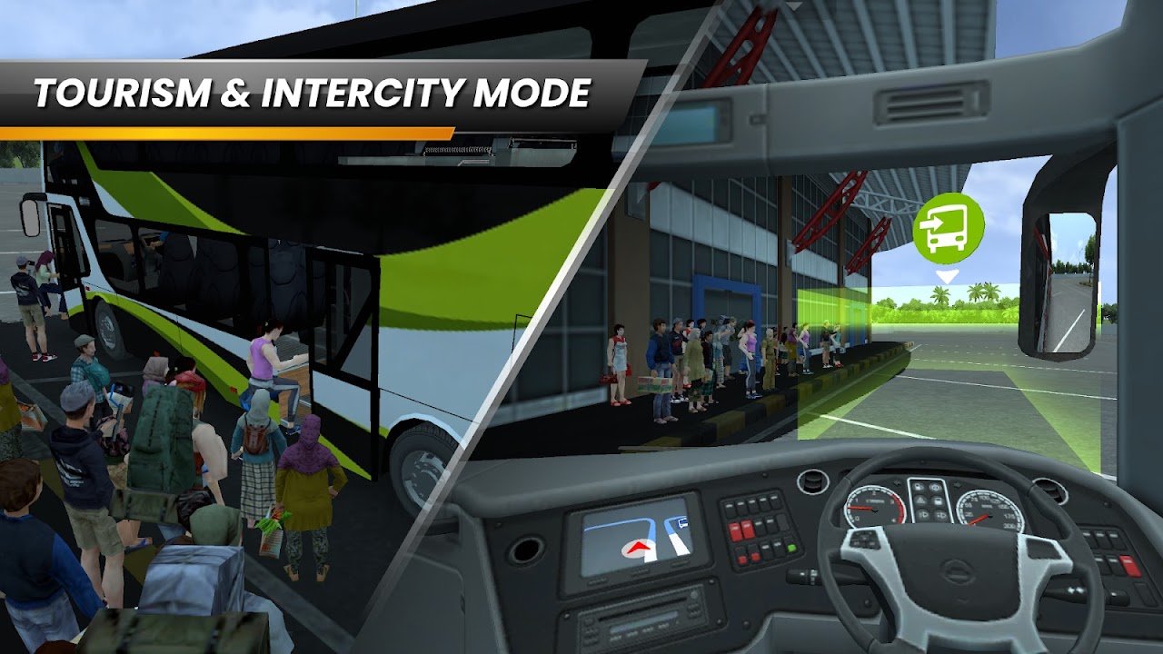 Bus Simulator Indonesia mod apk tourism and intercity bus mode