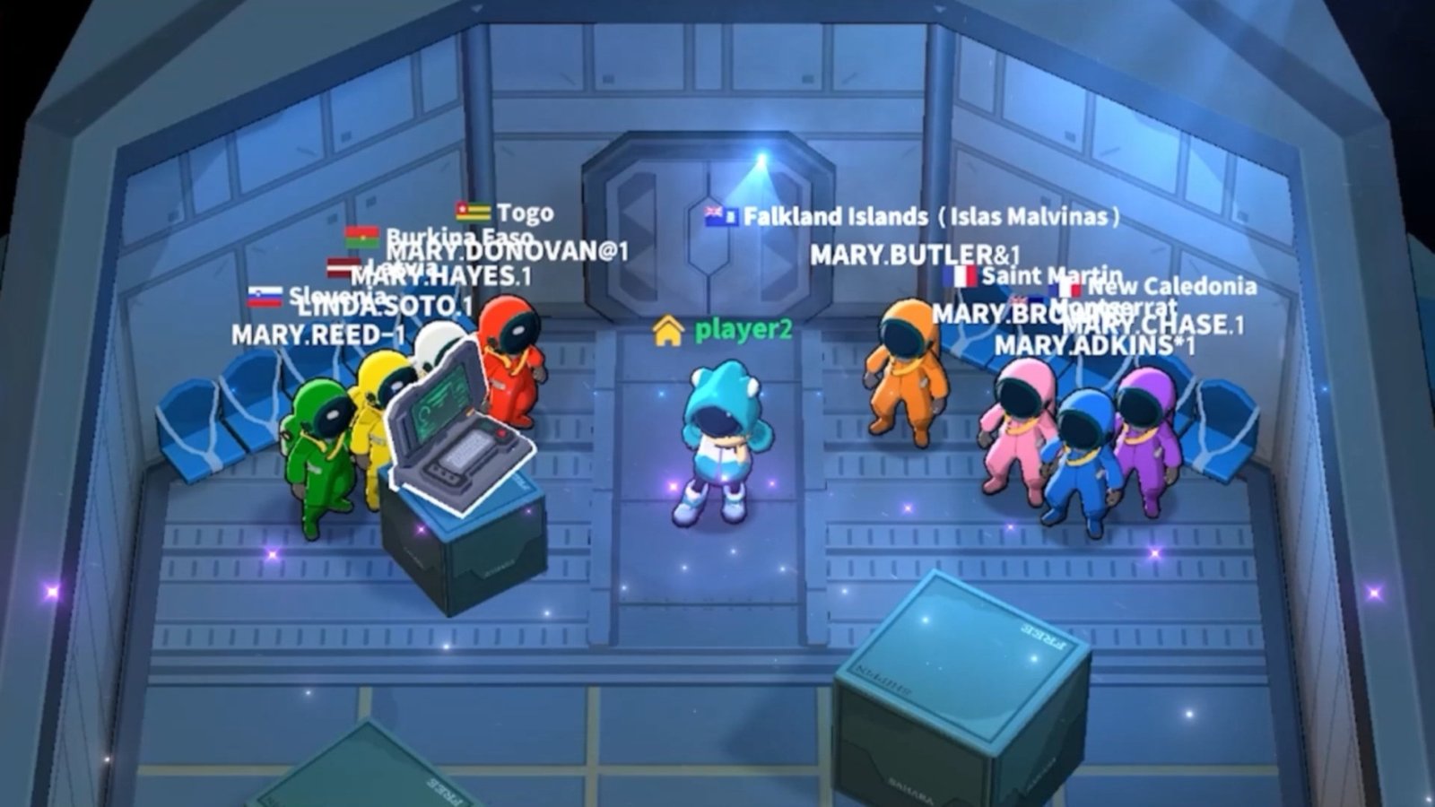 Super Sus Mod APK lobby gameplay