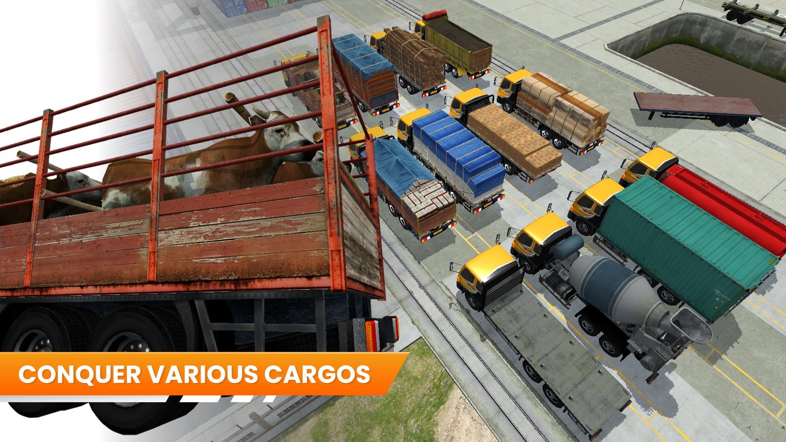 Truck Simulator Indonesia Mod APK cargo trucks