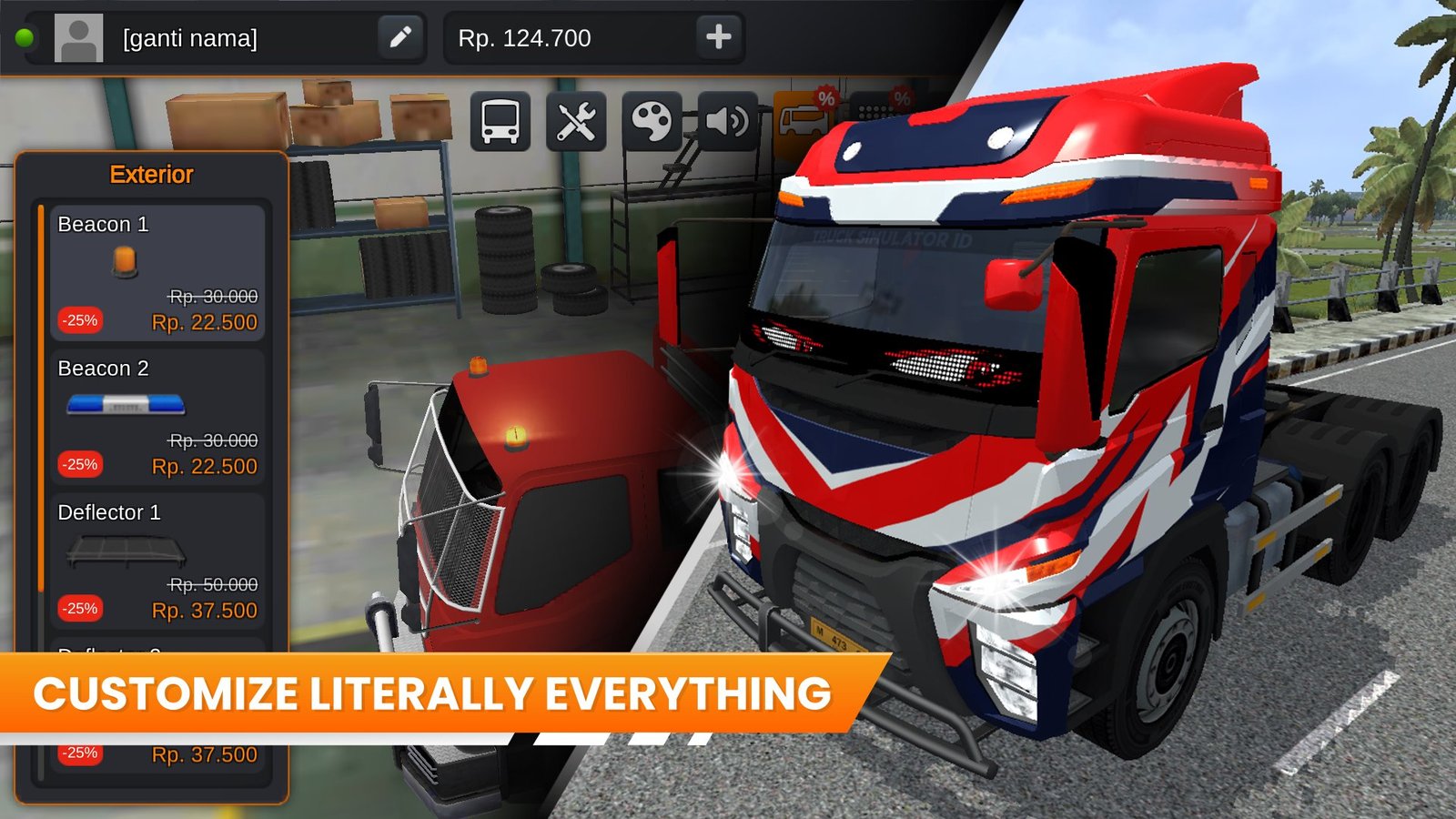 Truck Simulator Indonesia Mod APK gameplay